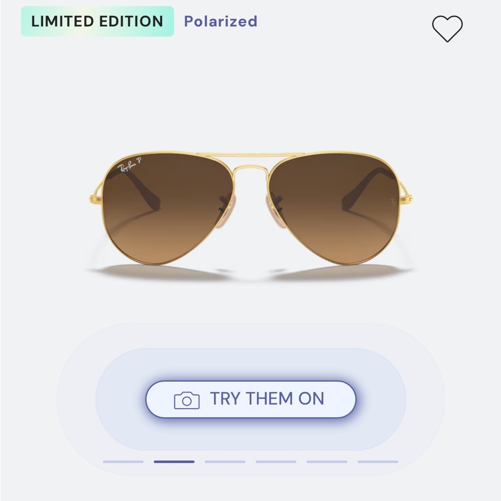 Ray-Ban Aviator Gradient Gold Frame Polarized with Brown Lenses